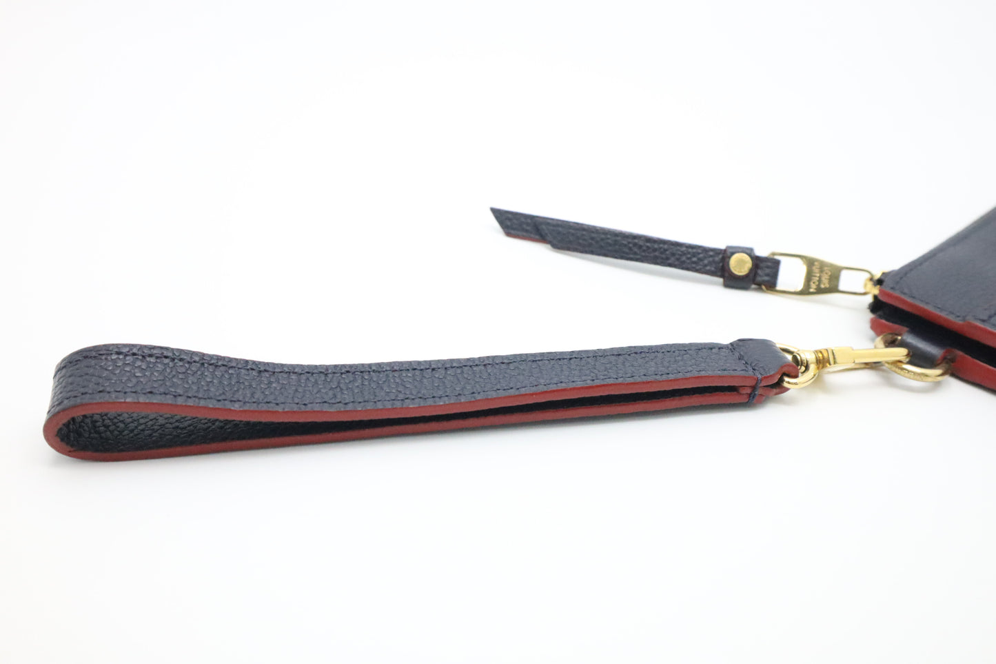 Louis Vuitton Pochette Melanie MM in Marine Rouge Empreinte Leather