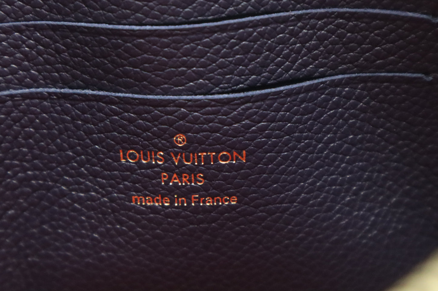 Louis Vuitton Pochette Melanie MM in Marine Rouge Empreinte Leather