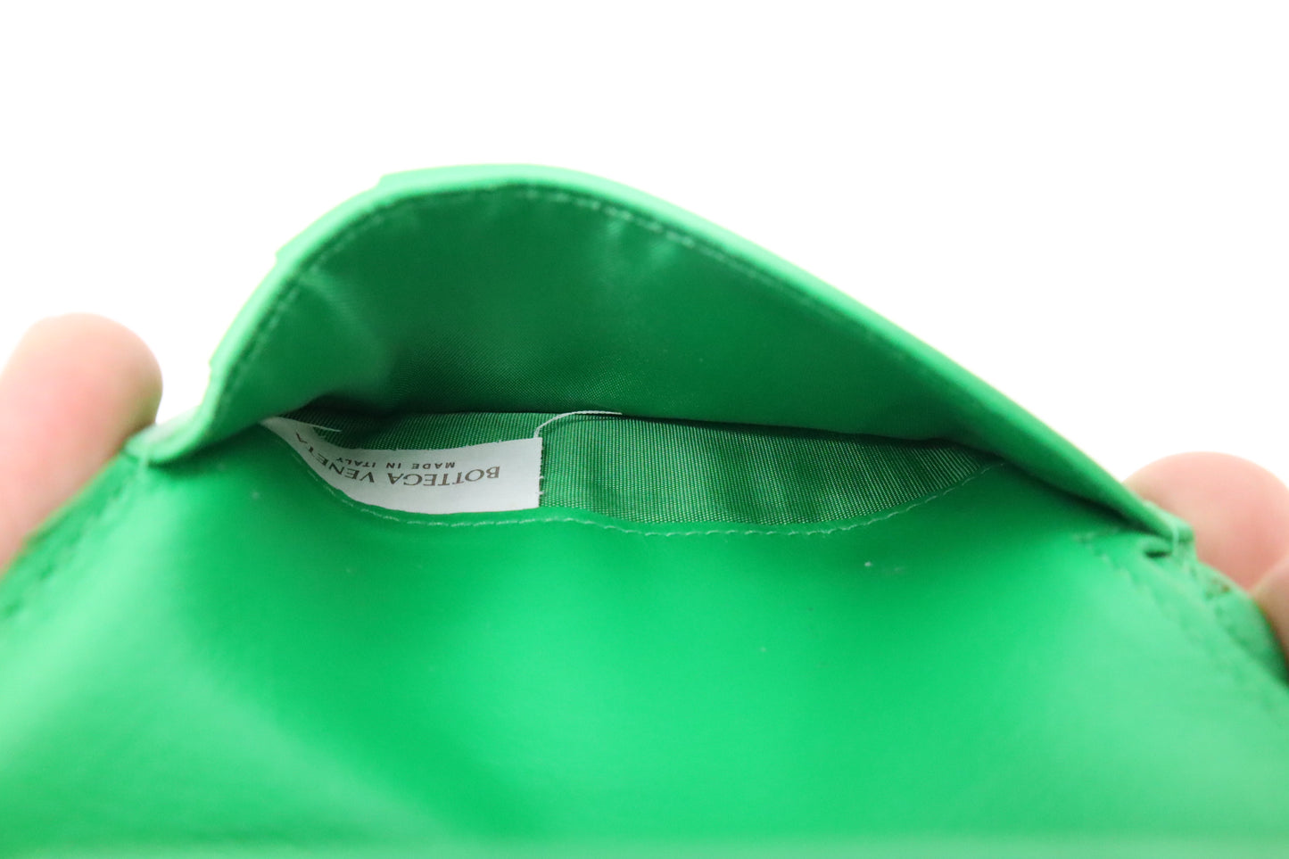 Bottega Veneta Wallet in Green Intrecciato Leather