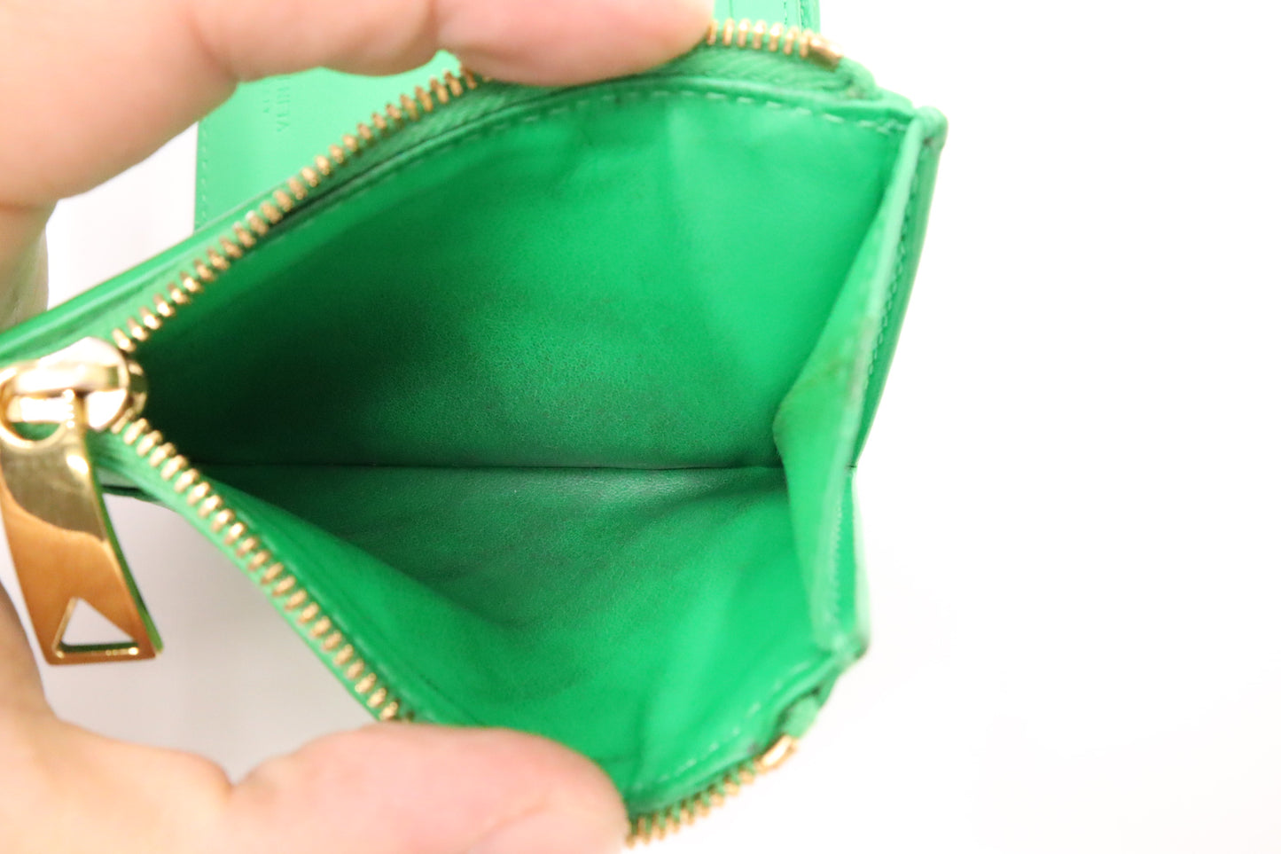 Bottega Veneta Wallet in Green Intrecciato Leather