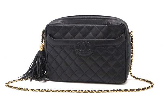 Chanel Camera Bag in Black Caviar Leather