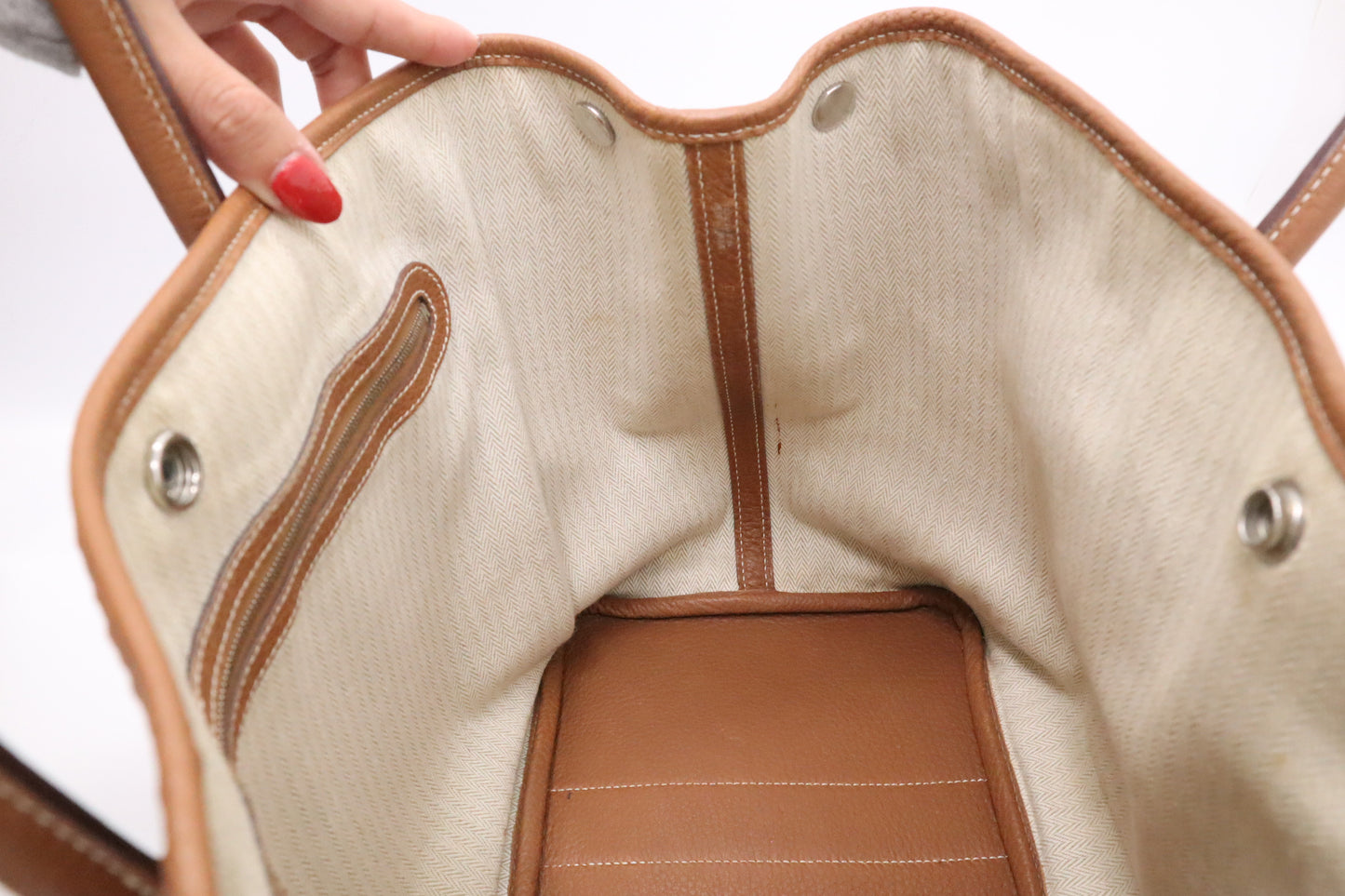 Hermes Garden Party 36 in Brown Leather
