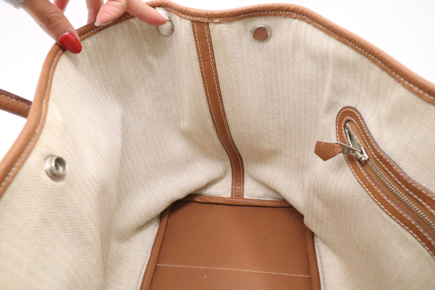 Hermes Garden Party 36 in Brown Leather
