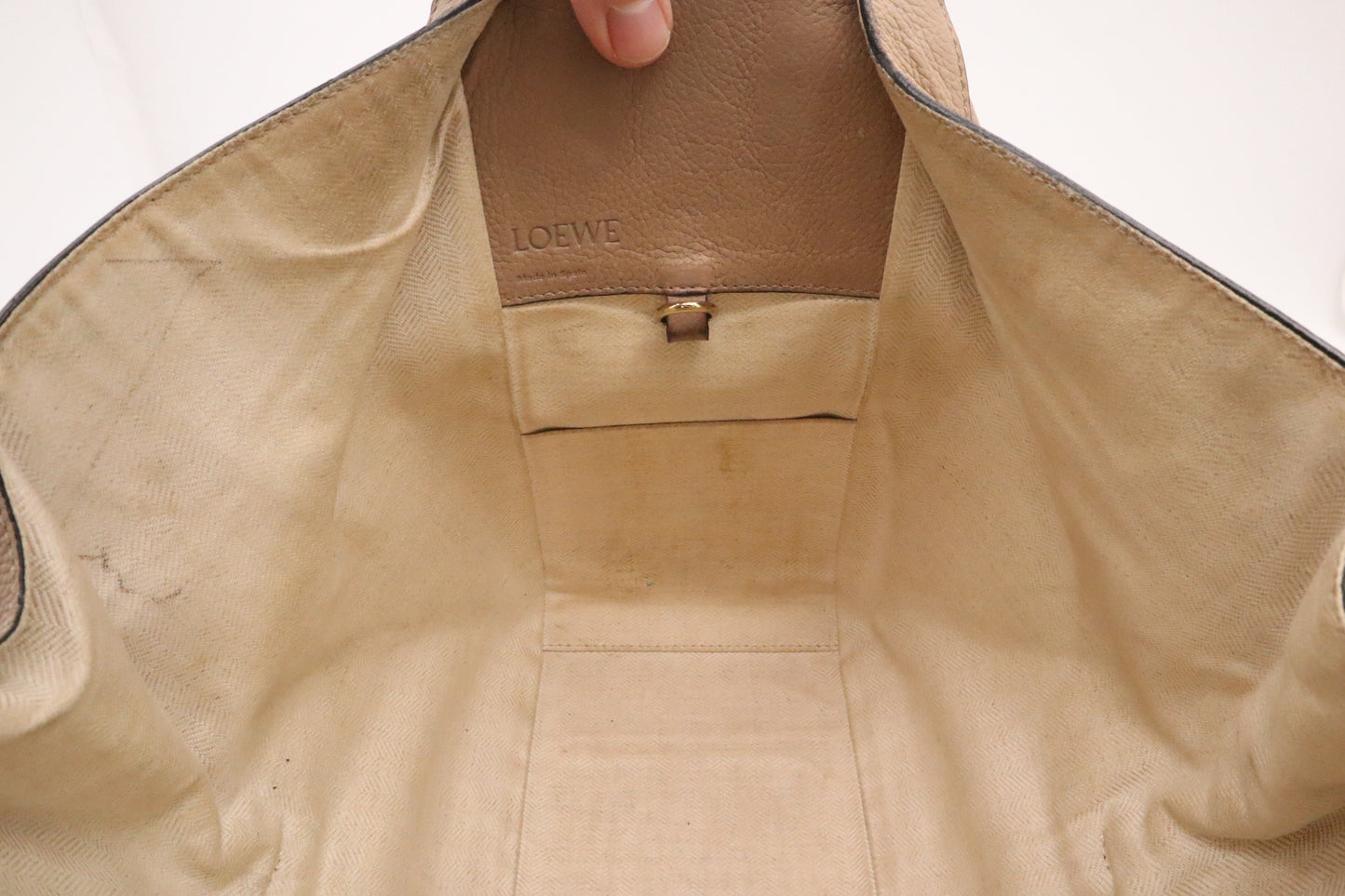 LOEWE Small Hammock Bag in Sand Leather