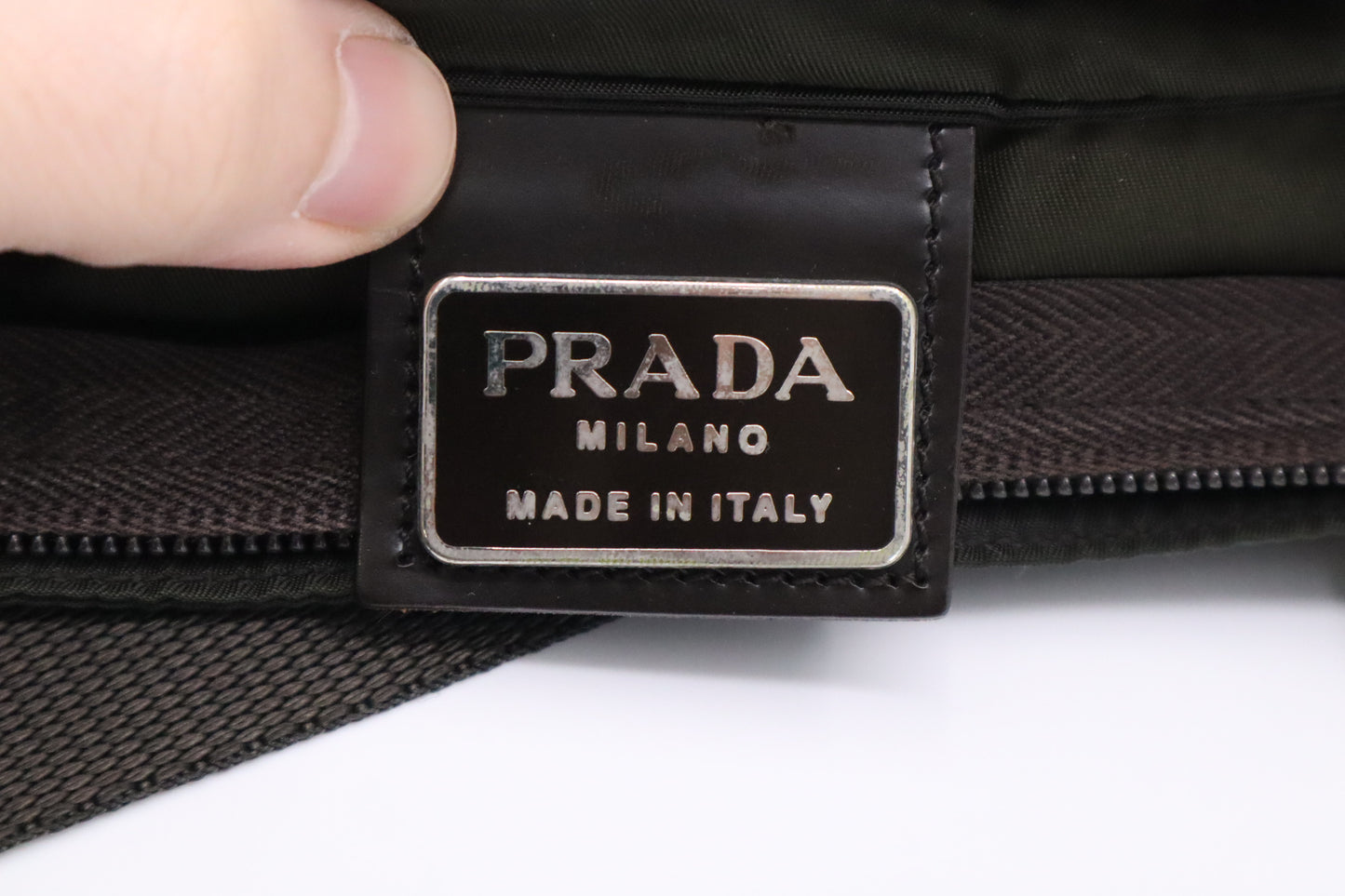 Prada Tote in Dark Green Nylon
