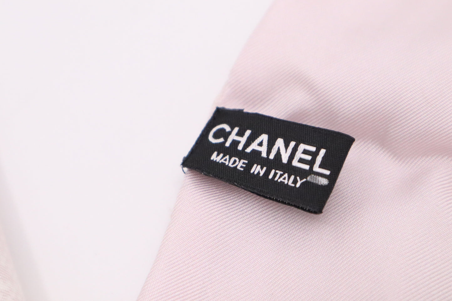 Chanel Snowflakes and Stars Scarf Tie in Pink Silk