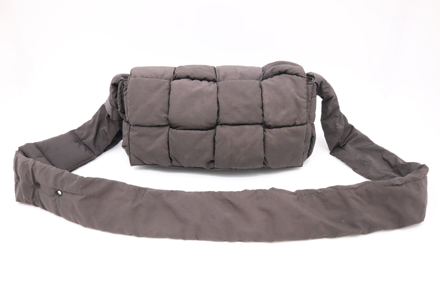 Bottega Veneta Padded Tech Cassette in Brown Nylon