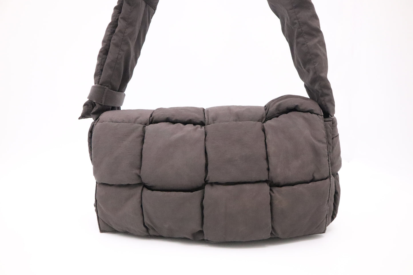 Bottega Veneta Padded Tech Cassette in Brown Nylon
