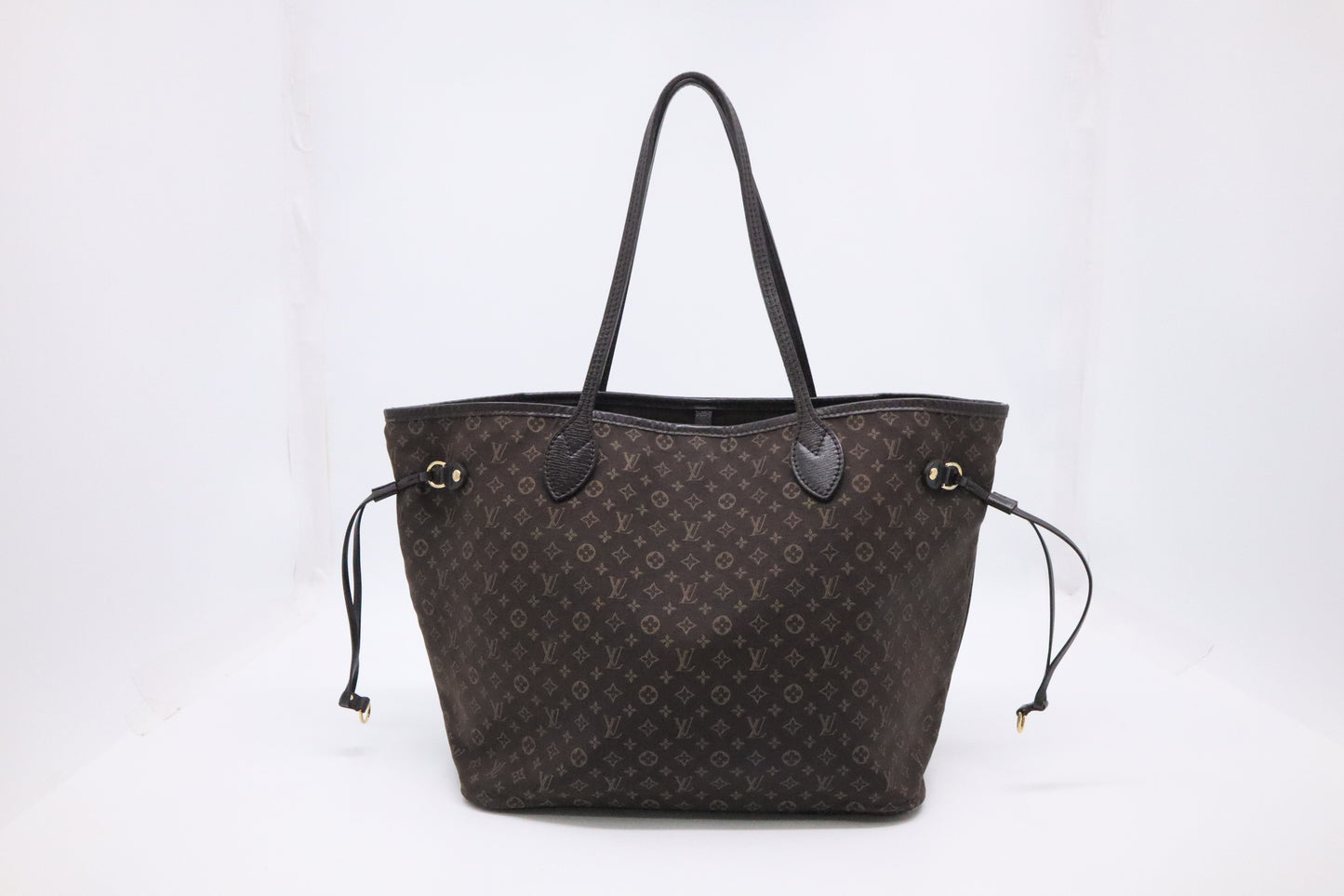 Louis Vuitton Mini Lin Idylle Neverfull MM Tote Bag in Ebene Monogram