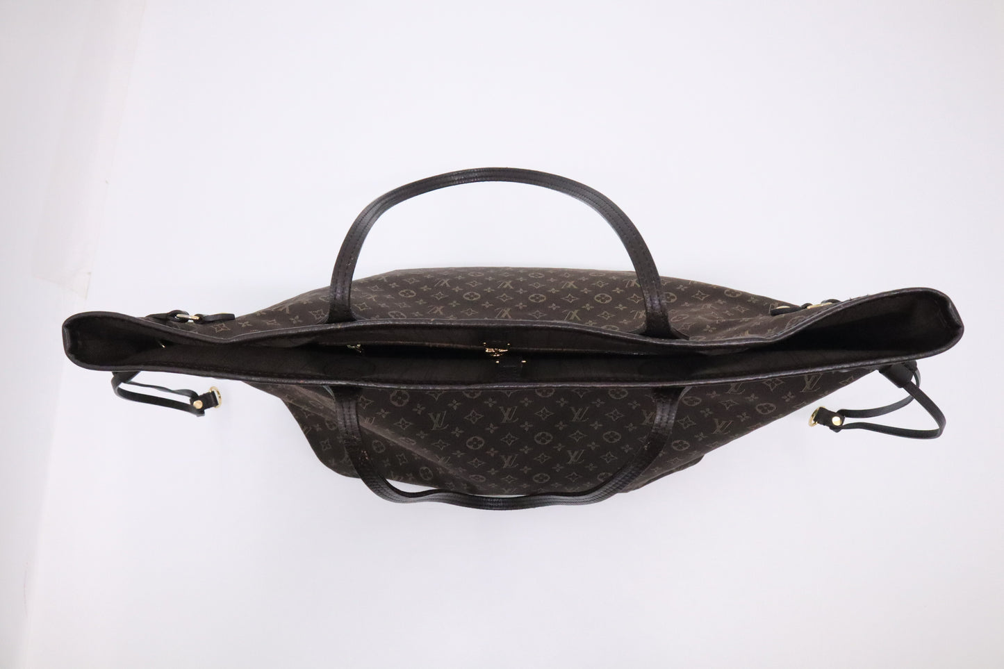 Louis Vuitton Mini Lin Idylle Neverfull MM Tote Bag in Ebene Monogram