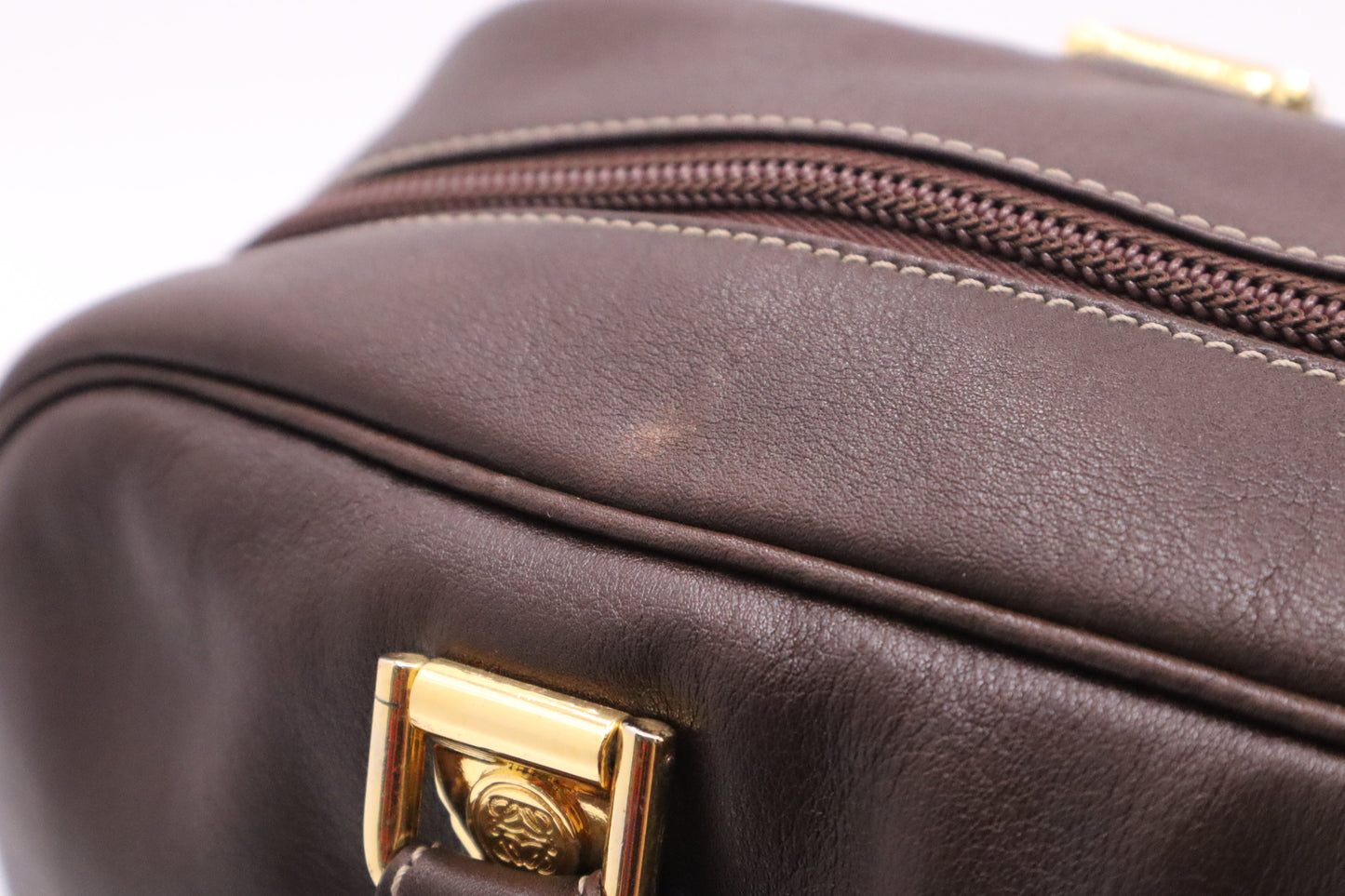 Loewe Bowling Bag in Brown Leather
