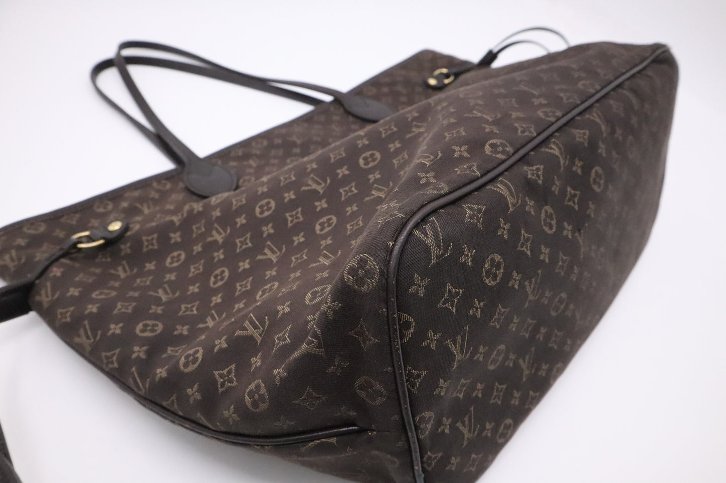 Louis Vuitton Mini Lin Idylle Neverfull MM Tote Bag in Ebene Monogram