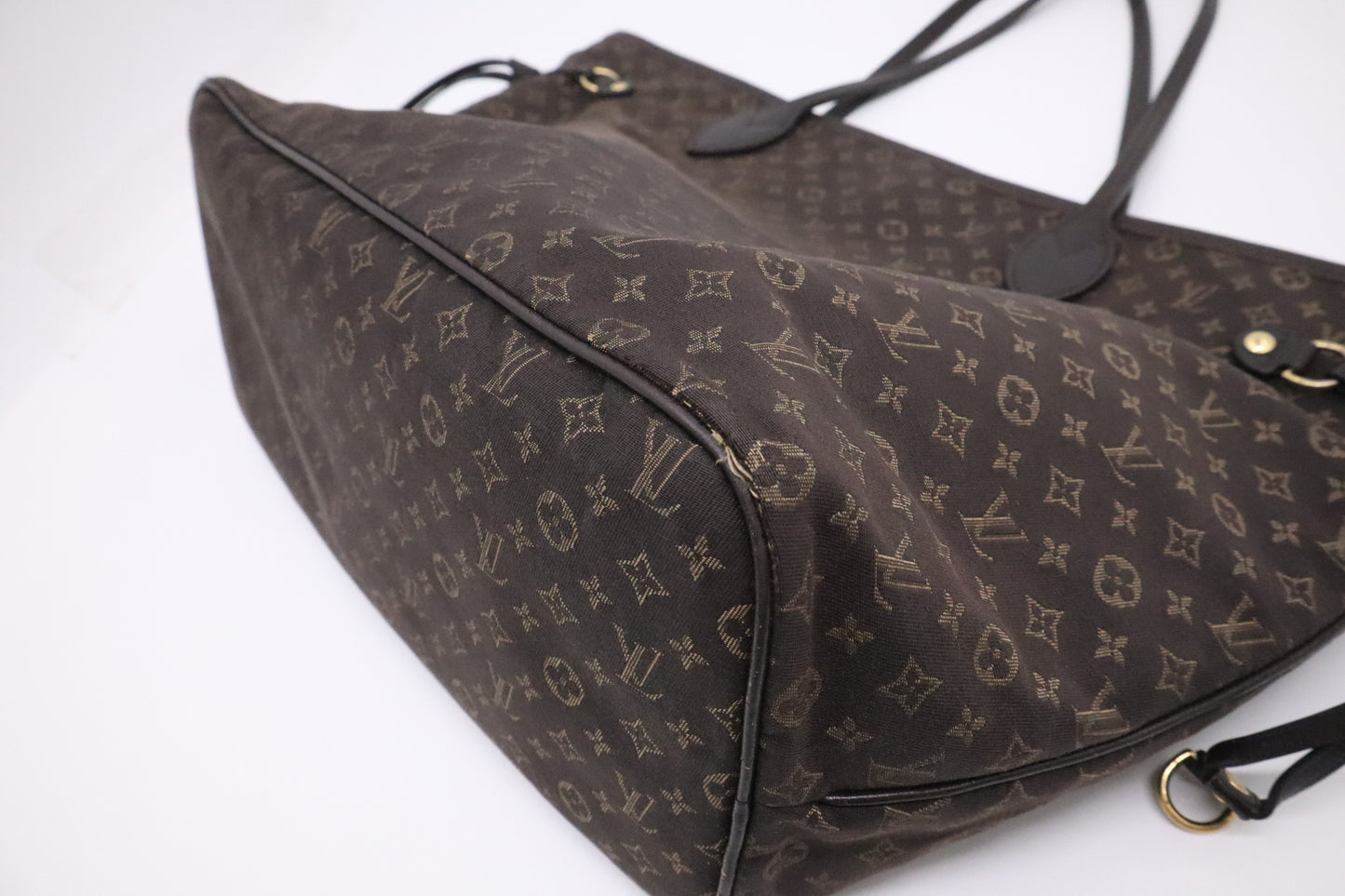 Louis Vuitton Mini Lin Idylle Neverfull MM Tote Bag in Ebene Monogram
