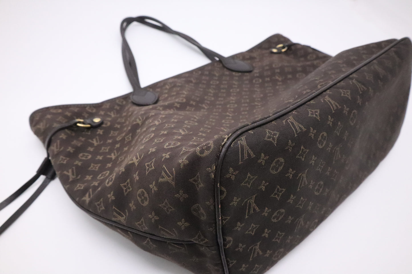 Louis Vuitton Mini Lin Idylle Neverfull MM Tote Bag in Ebene Monogram