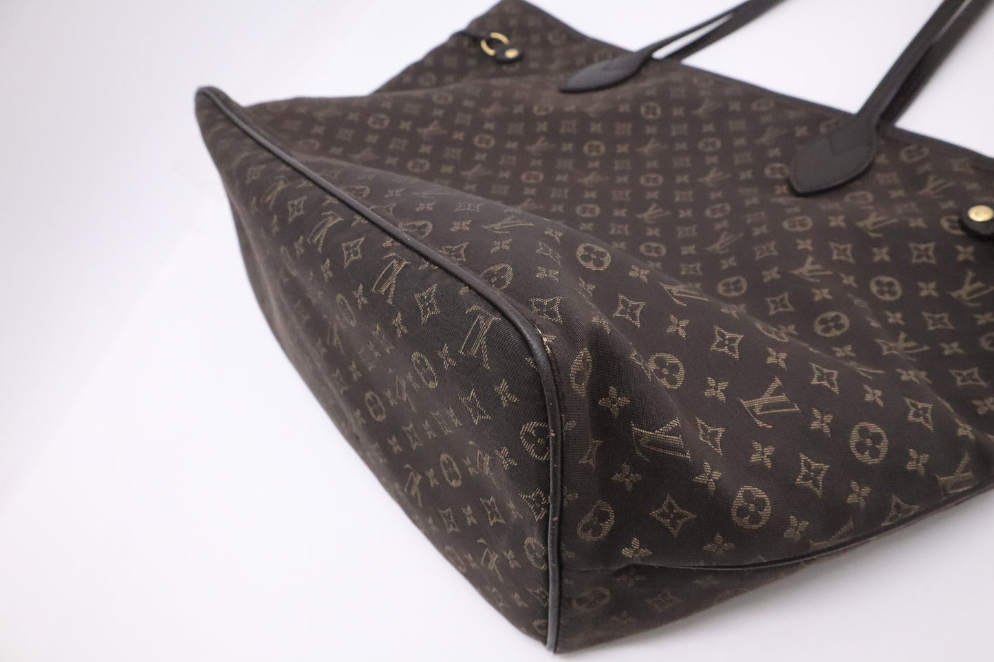Louis Vuitton Mini Lin Idylle Neverfull MM Tote Bag in Ebene Monogram