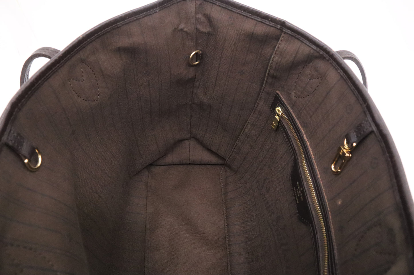 Louis Vuitton Mini Lin Idylle Neverfull MM Tote Bag in Ebene Monogram