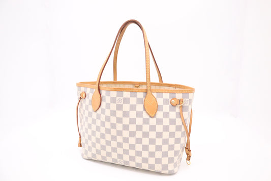 Louis Vuitton Neverfull PM in Damier Azur Canvas