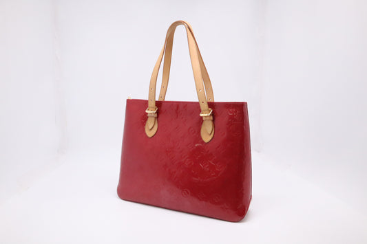 Louis Vuitton Brentwood Tote in Red Vernis Leather