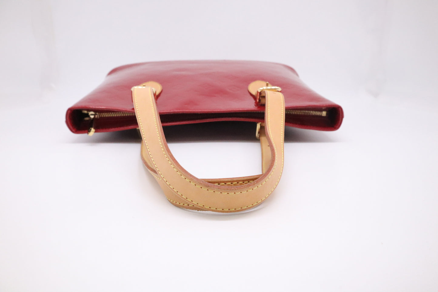 Louis Vuitton Brentwood Tote in Red Vernis Leather