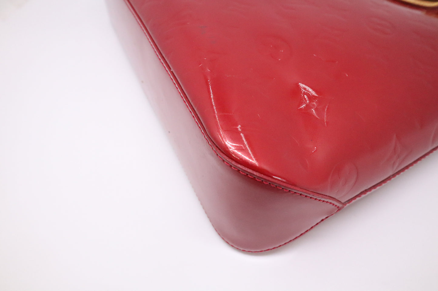 Louis Vuitton Brentwood Tote in Red Vernis Leather