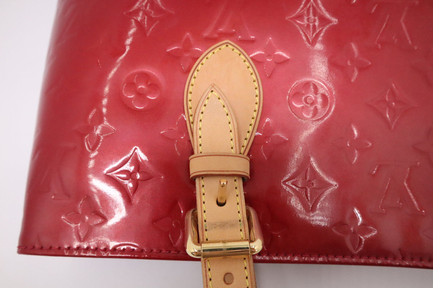 Louis Vuitton Brentwood Tote in Red Vernis Leather