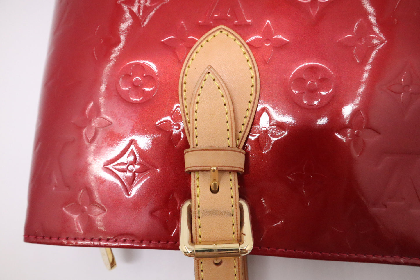 Louis Vuitton Brentwood Tote in Red Vernis Leather