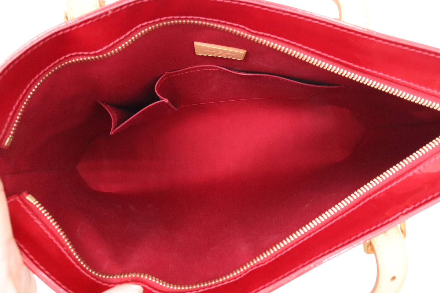 Louis Vuitton Brentwood Tote in Red Vernis Leather