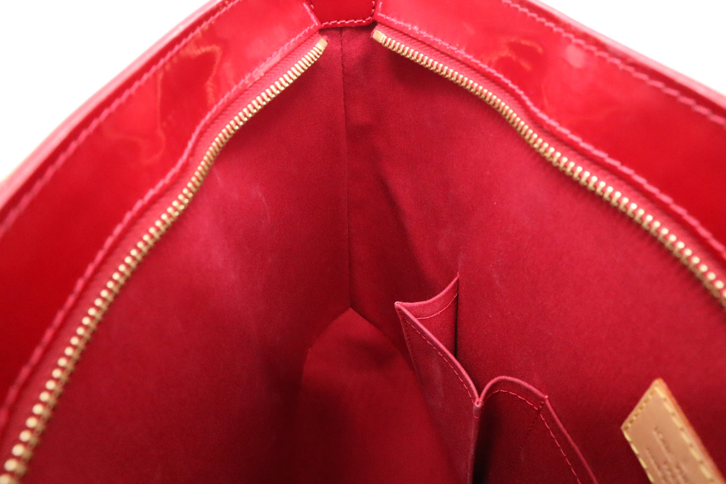 Louis Vuitton Brentwood Tote in Red Vernis Leather