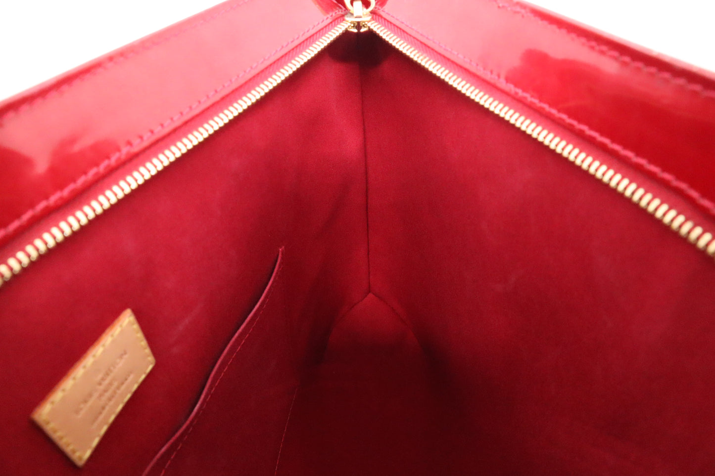 Louis Vuitton Brentwood Tote in Red Vernis Leather