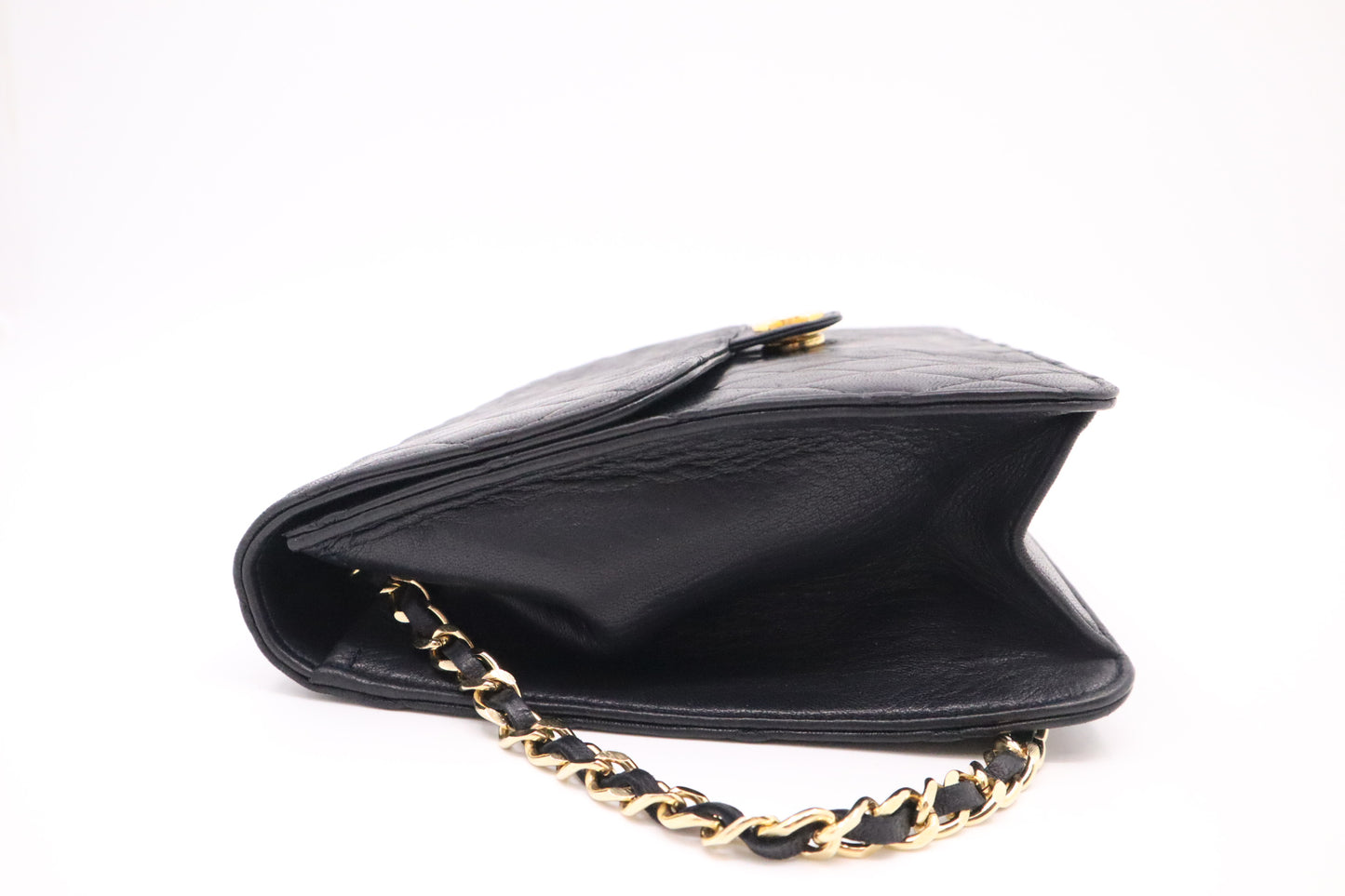 Chanel Medium Single Flap in Black Mattelassé Leather