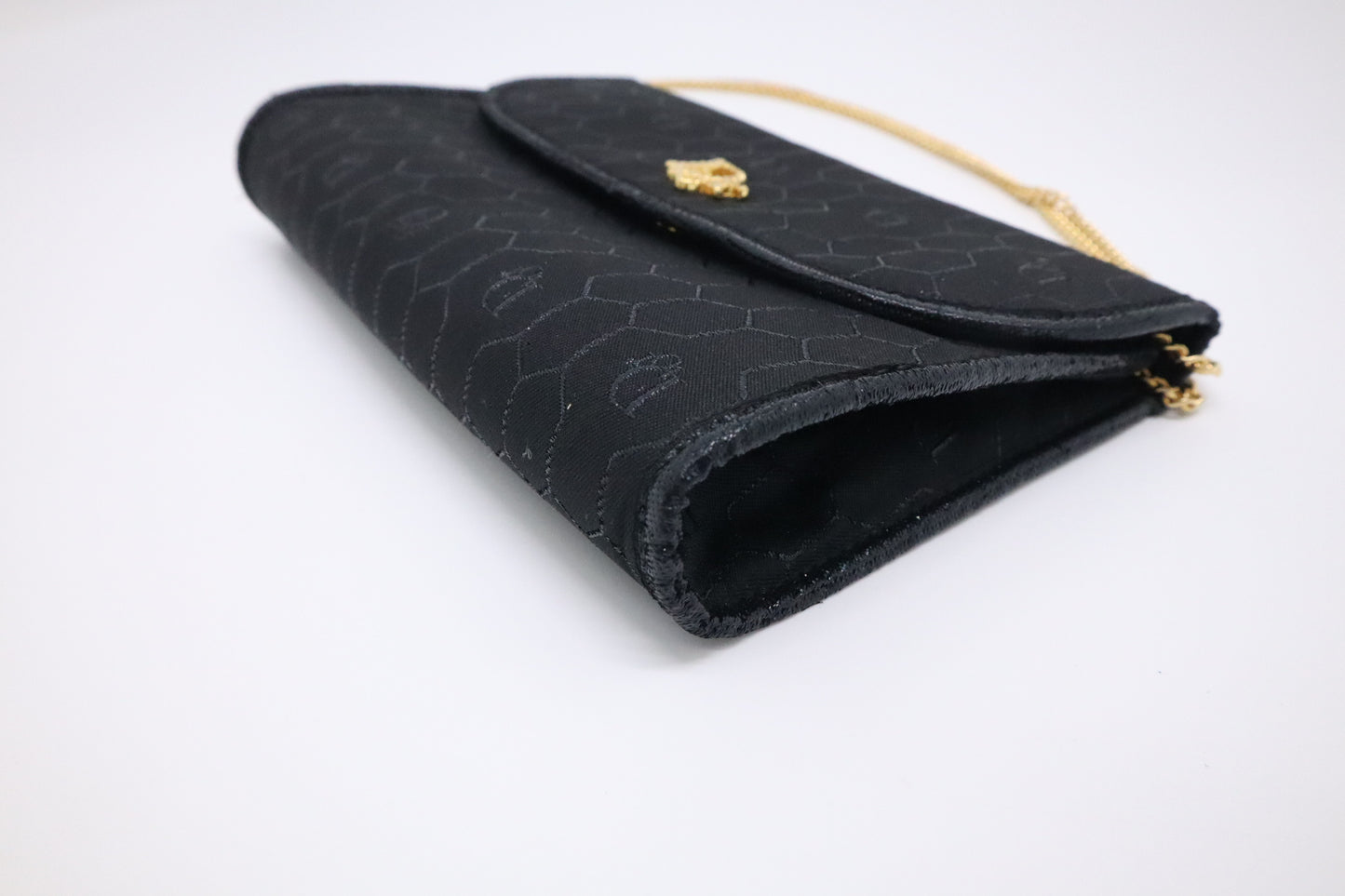 Dior Trotter Chain Shoulder Bag in Black Canvas