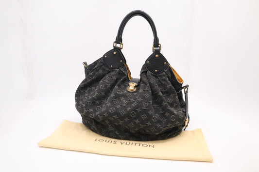 Louis Vuitton XL Hobo in Black Monogram Denim Canvas