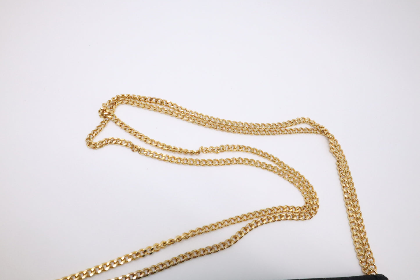 Dior Trotter Chain Shoulder Bag in Black Canvas