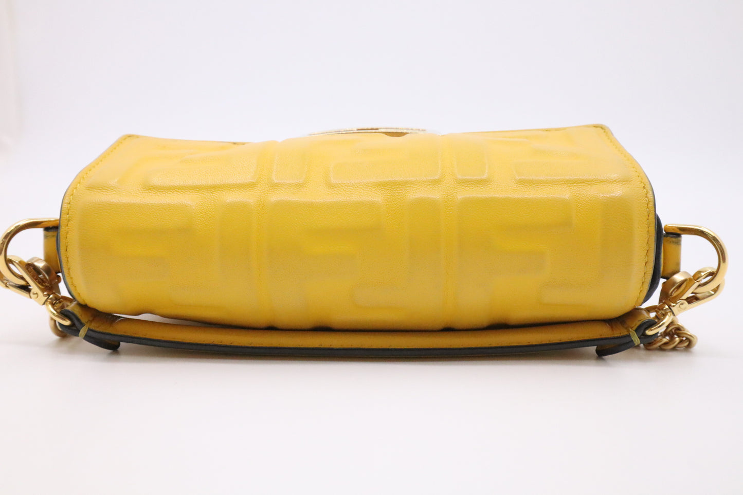 Fendi Baguette Mini in Yellow Nappa Leather