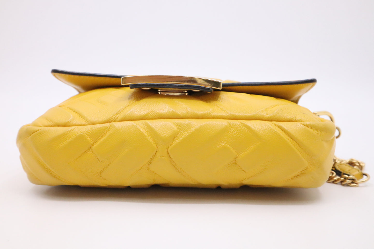 Fendi Baguette Mini in Yellow Nappa Leather
