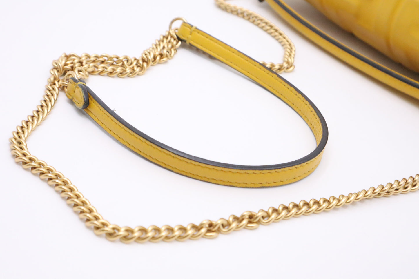 Fendi Baguette Mini in Yellow Nappa Leather