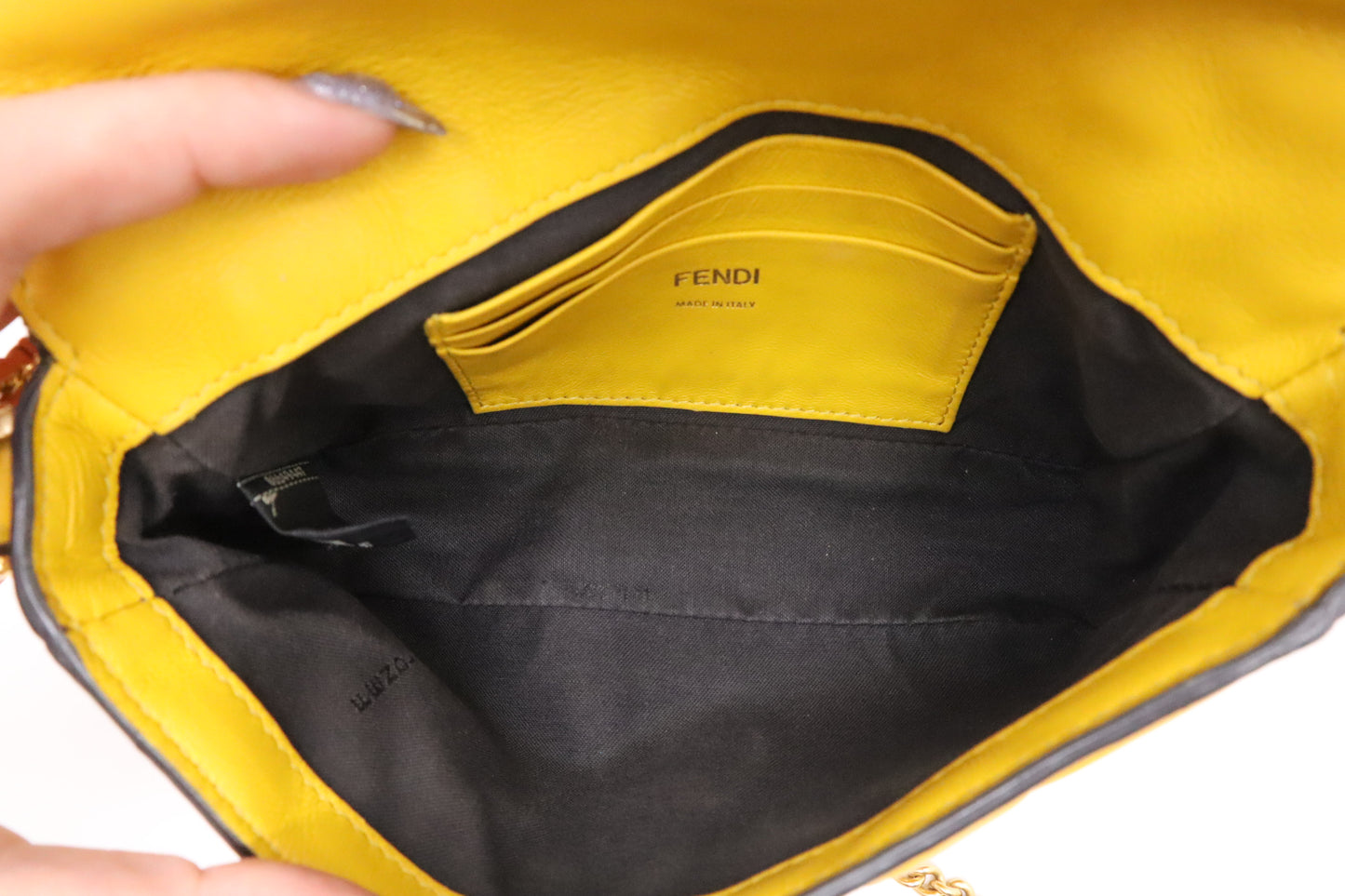 Fendi Baguette Mini in Yellow Nappa Leather