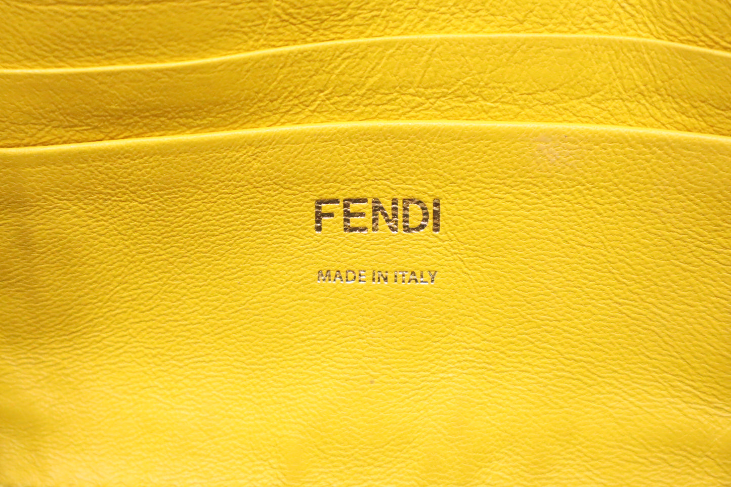 Fendi Baguette Mini in Yellow Nappa Leather