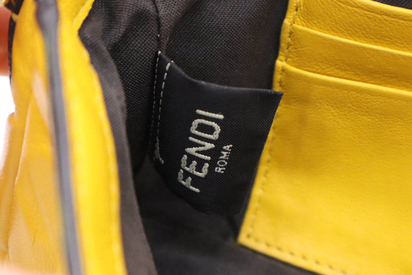Fendi Baguette Mini in Yellow Nappa Leather