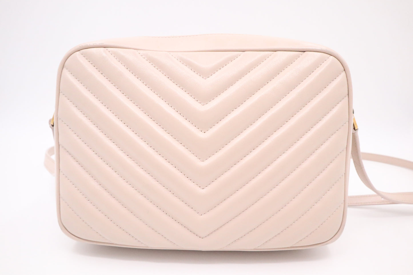 YSL Saint Laurent Lou Camera Bag in Nude Pink Leather