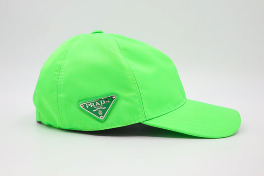 Prada Cap in Neon Green Nylon