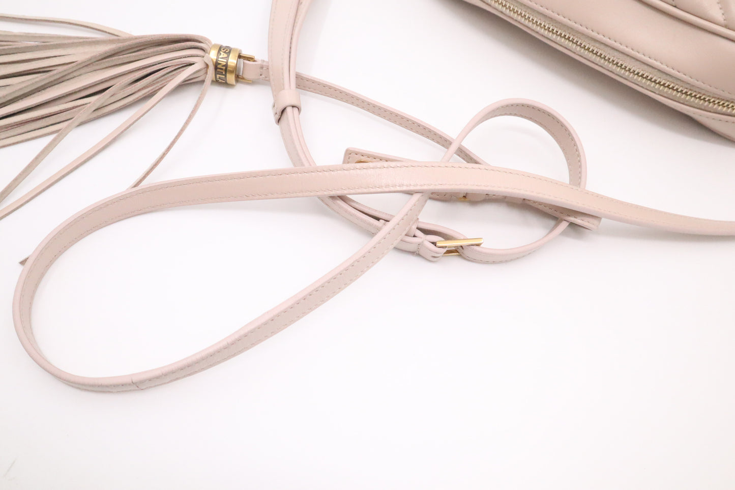 YSL Saint Laurent Lou Camera Bag in Nude Pink Leather