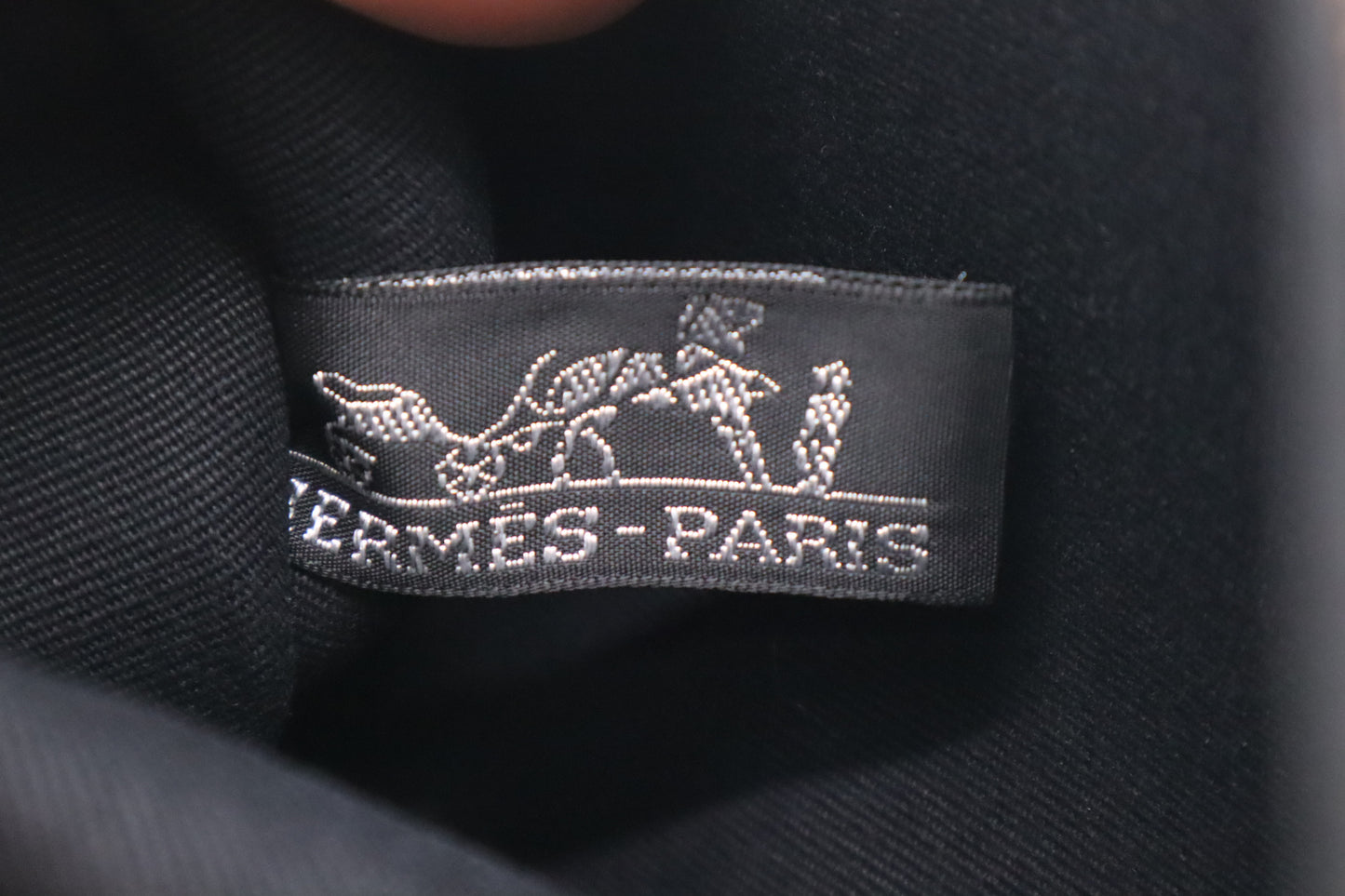 Hermes Herbag Zip 39 in Black Canvas & Brown Leather