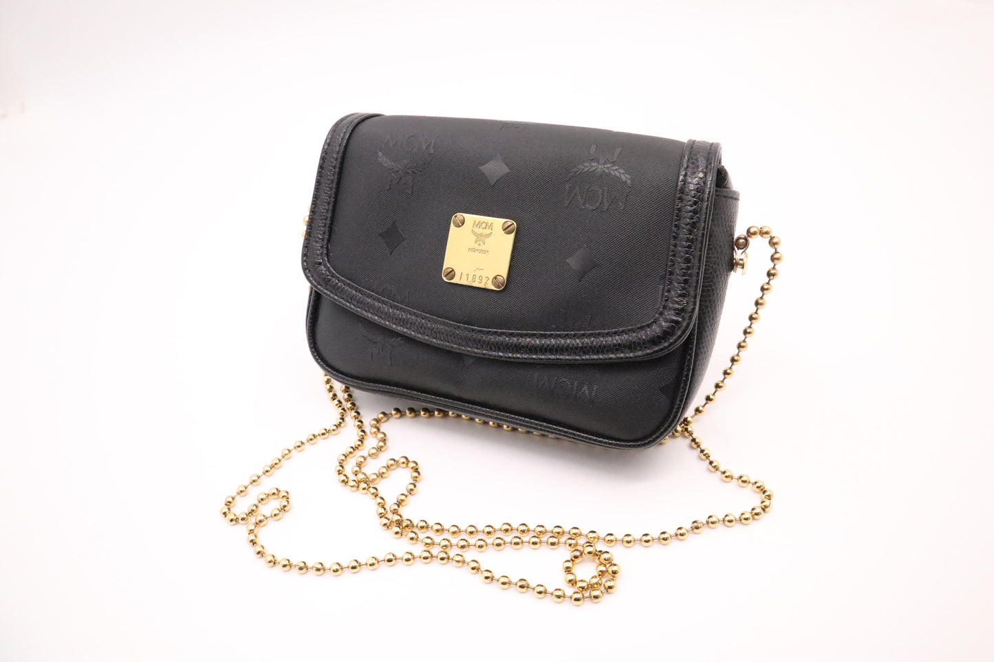 MCM Mini Crossbody Bag in Black Canvas