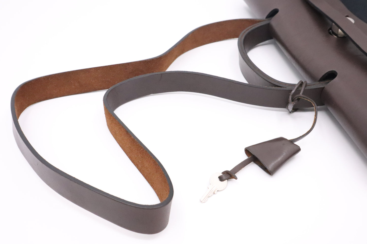 Hermes Herbag Zip 39 in Black Canvas & Brown Leather