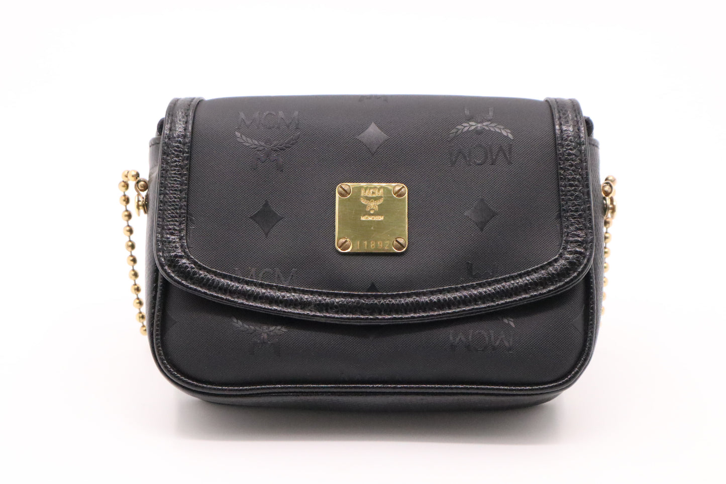 MCM Mini Crossbody Bag in Black Canvas