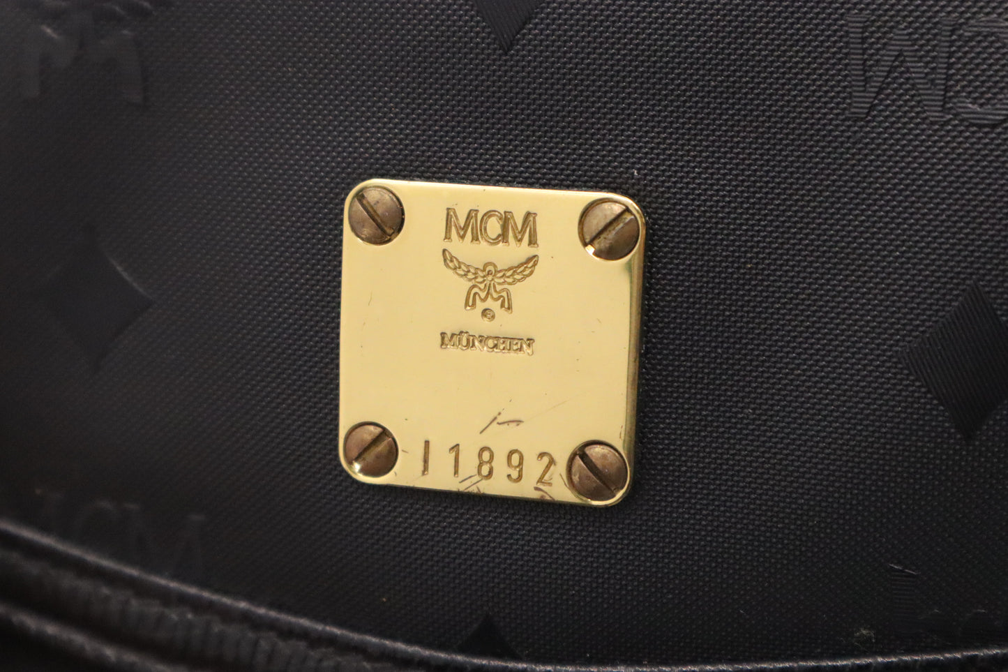MCM Mini Crossbody Bag in Black Canvas