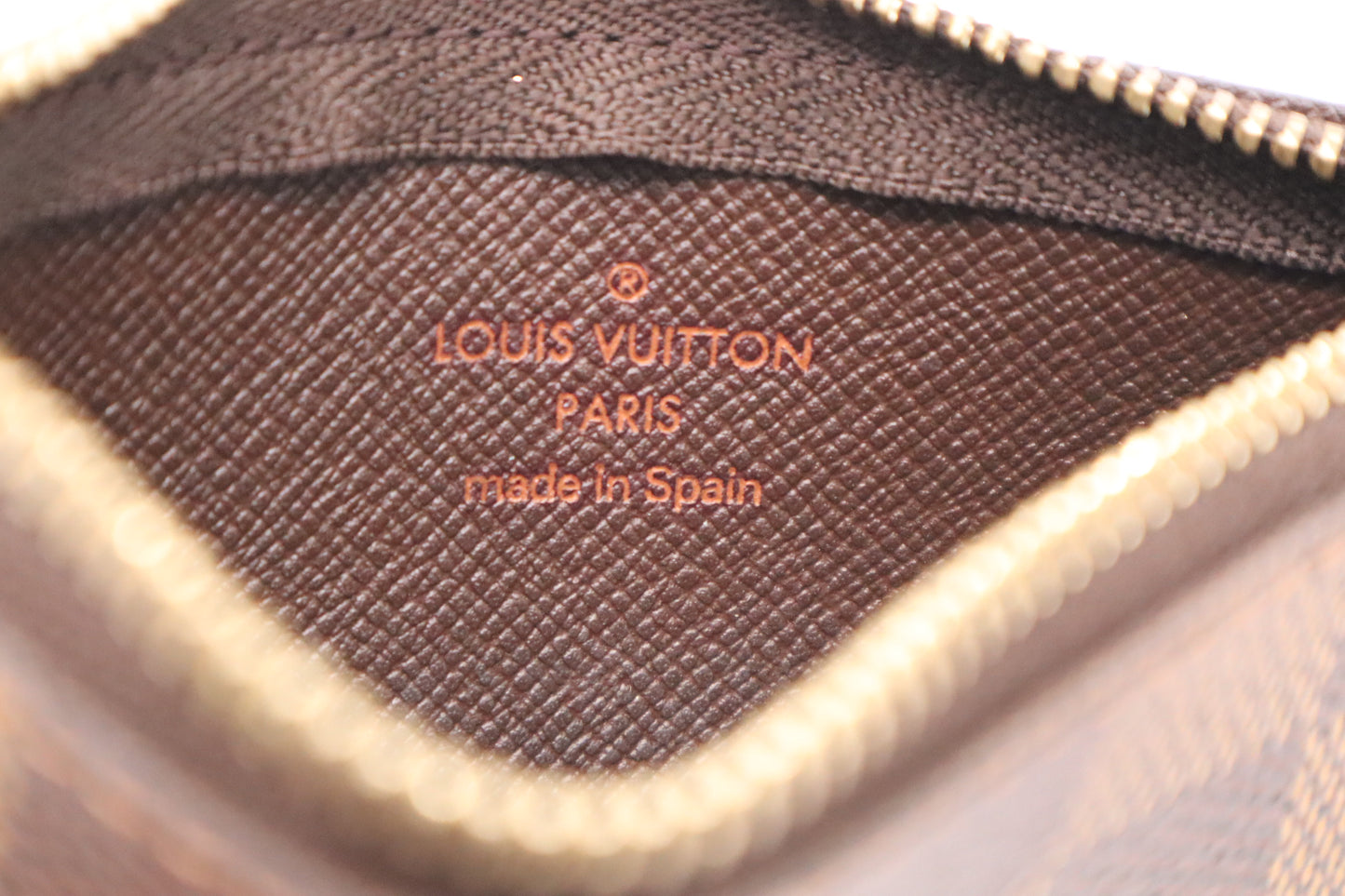 Louis Vuitton Pochette Cles in Damier Ebene Canvas