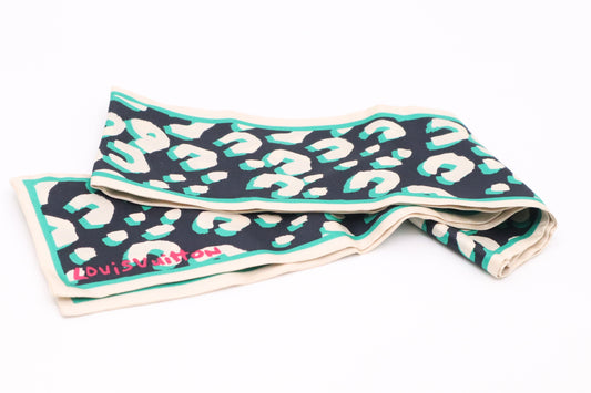 Louis Vuitton x Stephen Sprouse Bandeau in Turquoise Leopard Silk