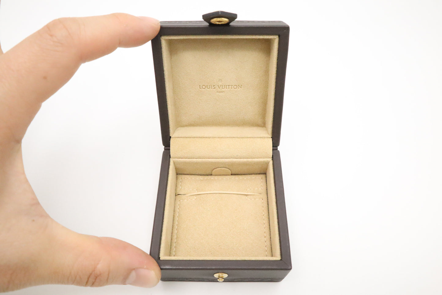 Louis Vuitton Jewelry Box in Brown Leather